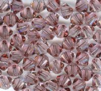 25 4mm Antique Pink Swarovski Bicone Beads