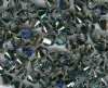 25 4mm Silver Night Crystal Swarovski Bicone Beads