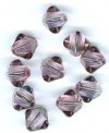 10 8mm Antique Pink Swarovski Bicone Beads 