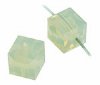 2 6mm Chrysolite Opal Swarovski Cube Beads