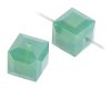 2 6mm Pacific Opal Swarovski Cube Beads