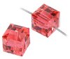 2 6mm Padparadscha Swarovski Cubes