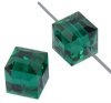 2 6mm Emerald Swarovski Cubes