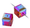 2 Light Siam ABB 6mm Cube Swarovski