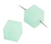 2 6mm Mint Alabaster Swarovski Cube Beads