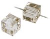 2 6mm Crystal Silver Shade Swarovski Cube Beads