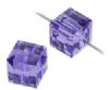 2 6mm Tanzanite Swarovski Cubes
