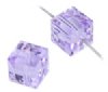 2 6mm Violet Swarovski Cubes