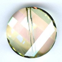1 18mm Swarovski Crystal Luminous Green Twist Bead (5621)
