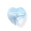 1 10mm Aqua Side Drilled Swarovski Heart