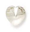 1 10mm Crystal Silver Shade Side Drilled Swarovski Heart