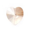 1 10mm Crystal Golden Shadow Side Drilled Swarovski Heart