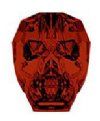 13mm Swarovski Red Magma Skull Bead
