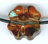 1 12mm Swarovski Crystal Copper Clover Bead