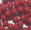 25 8mm Red Coral Swarovski Pearls