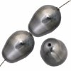 1, 11x8mm Dark Grey Swarovski Pearl Pear Drop Bead