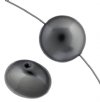 1, 14mm Dark Grey Swarovski Coin Pearl Bead