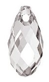 1 17x8.5mm Crystal Silver Shade Swarovski Briolette Drop