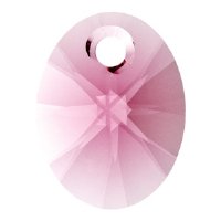 1 12mm Light Rose Swarovski Xilion Oval Pendant