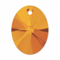 1 12mm Tangerine Swarovski Xilion Oval Pendant