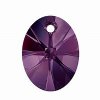 1 12mm Amethyst Swarovski Xilion Oval Pendant