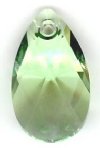 22mm Peridot Swarovski Pear Drop