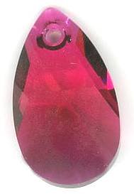 22mm Ruby Swarovski Pear Drop