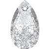 22mm Crystal Silver Patina Swarovski Pear Drop