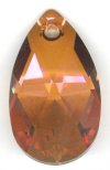 1 38mm Copper Crystal Swarovski Pear Drop