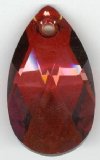 1 38mm Red Magma Swarovski Pear Drop