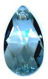 1 28mm Blue Shade Crystal Swarovski Pear Pendant