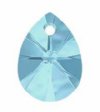 1 12mm Aqua Swarovski Mini Pear Drop Pendant