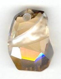 1 19mm Swarovski Crystal Golden Shadow Divine Rock Pendant
