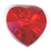 1 10mm Light Siam AB Swarovski Heart Pendant