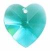 1 14mm Blue Zircon Swarovski Heart