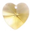 1 14mm Light Topaz Swarovski Heart