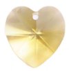 1 10mm Light Topaz Swarovski Heart
