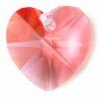 1 14mm Padparadscha Swarovski Heart