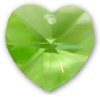 1 14mm Peridot Swarovski Heart