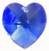 1 10mm Sapphire Swarovski Heart