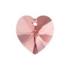1, 10mm Rose Peach Swarovski Heart
