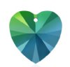 1, 10mm Scarabaeus Green Swarovski Heart