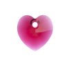 1 10mm Scarlet Swarovski Heart Pendant