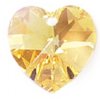 1, 10mm Topaz AB Swarovski Heart