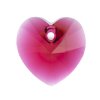 1, 14mm Scarlet Swarovski Heart Pendant