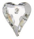 1 12mm Crystal Swarovski Wild Heart Pendant