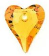 1 12mm Sunflower Swarovski Wild Heart Pendant