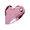 1 17mm Antique Pink Crystal Swarovski Devoted 2 U Heart Pendant 