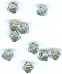 10 6mm Black Diamond Top Drilled Swarovski Bicones