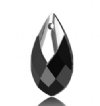 1, 18mm Metallic Light Chrome Capped Jet Pear Drop